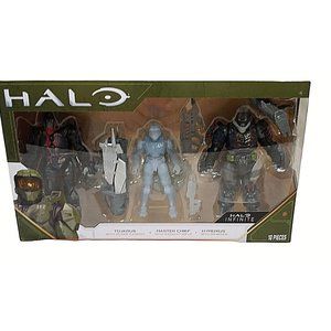 Halo Infinite Characters Tovaras Master Chief Hyperius Figures 10 Piece Set 5"